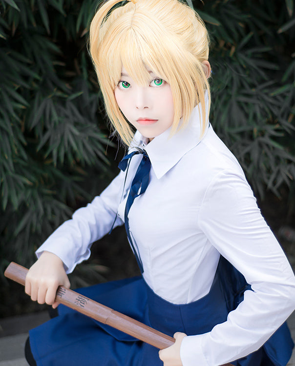 【Fate Stay Night】Saber Casual Dress Cosplay Costume Full Set