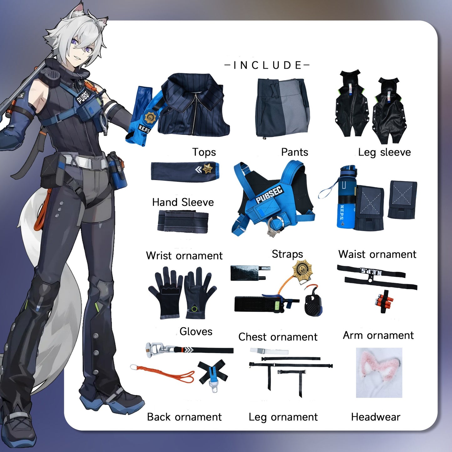 【Zenless Zone Zero】Seth Cosplay Costume Full Set